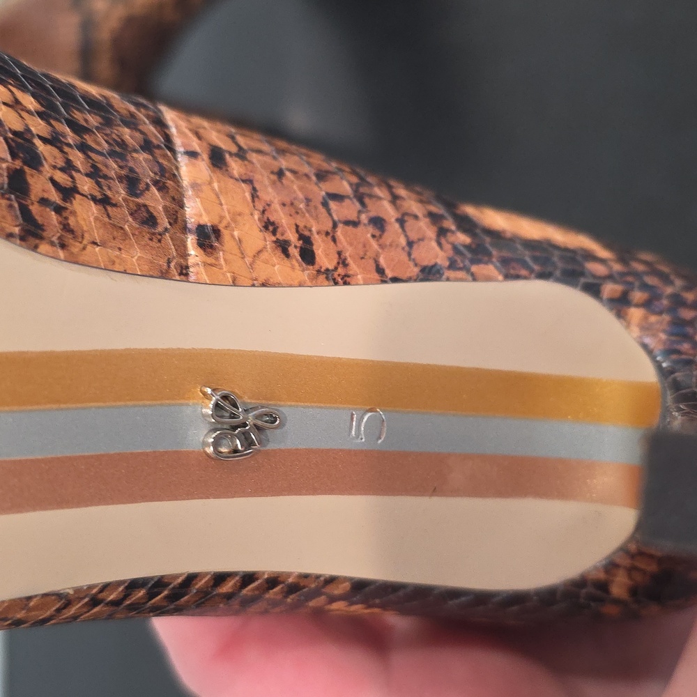 Sam Edelman Brown Snakeskin Patterned Women's Hee… - image 3